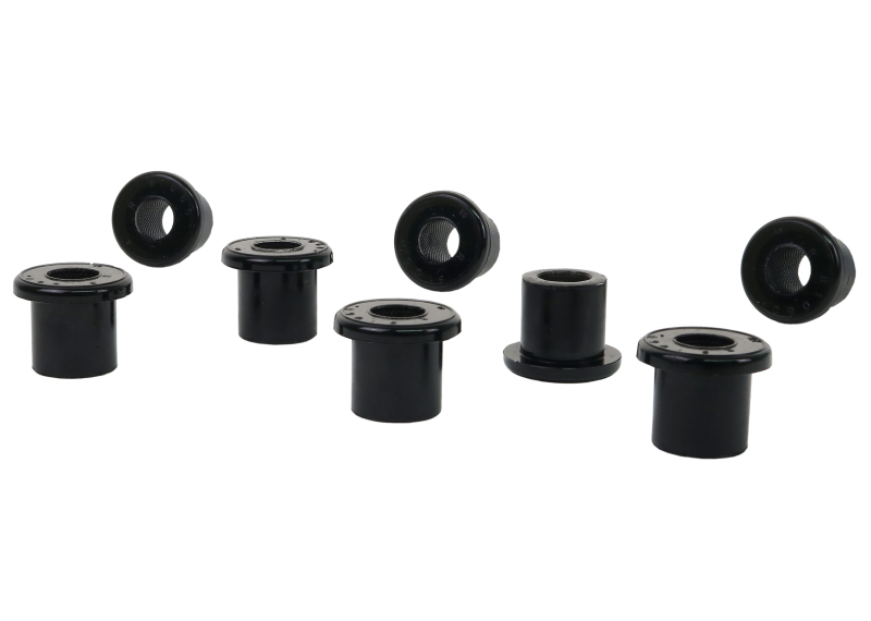 Toyota Frontier Leaf Spring and Shackle Bushing Kit - Rear - Whiteline - Whiteline Plus - Black - `86-`05