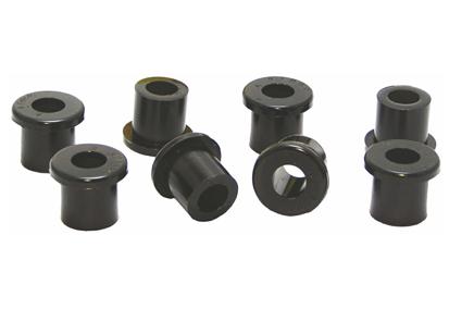 Toyota Frontier Leaf Spring and Shackle Bushing Kit - Rear - Whiteline - Whiteline Plus - Black - `86-`05
