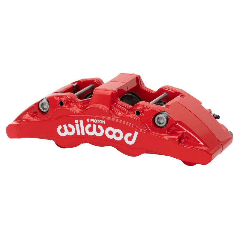 Ram 1500 Brake Caliper - Front Right - Wilwood - AERO6-DM 1.75/1.62/1.62 1.25 Rotor - Red - `13-`18
