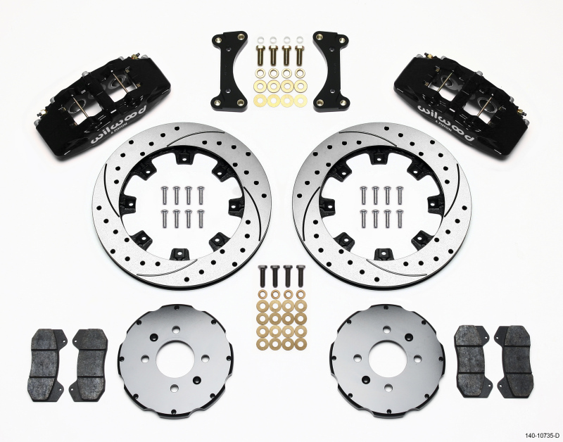 Acura Integra Brake Kit - Front - Wilwood - 12.19in Drilled Rotors + Dynapro 6 Piston Calipers - `94-`01 Acura Integra Brake Kit - Front - Wilwood - 12.19in Drilled Rotors + Dynapro 6 Piston Calipers - `94-`01