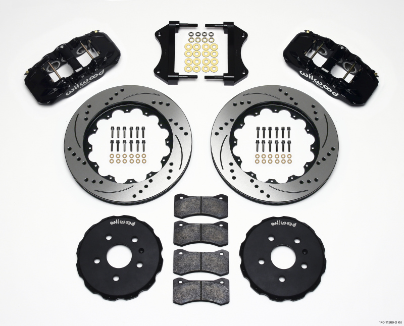 Chevrolet Camaro Brake Kit - Front - Wilwood - AERO6 with 14.25 Drilled Rotors - `10-`15 Chevrolet Camaro Brake Kit - Front - Wilwood - AERO6 with 14.25 Drilled Rotors - `10-`15