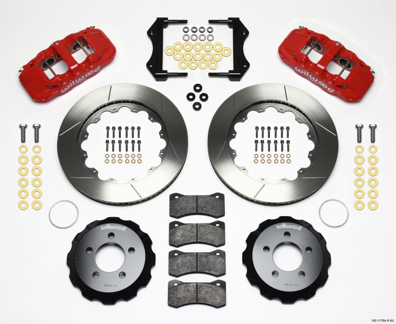 Chrysler 300C Brake Kit - Front - Wilwood - AERO6 with 14.25 Rotors - Red - `05-`10 Chrysler 300C Brake Kit - Front - Wilwood - AERO6 with 14.25 Rotors - Red - `05-`10