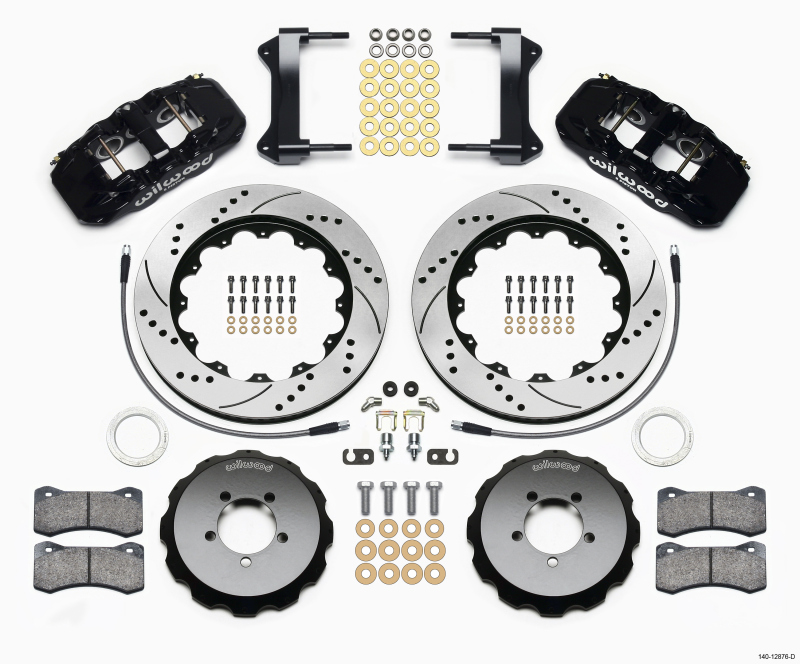 Subaru WRX Brake Kit - Front - Wilwood - AERO6 Calipers + 14.00 Drilled Rotors + Lines - `99-`12 Subaru WRX Brake Kit - Front - Wilwood - AERO6 Calipers + 14.00 Drilled Rotors + Lines - `99-`12