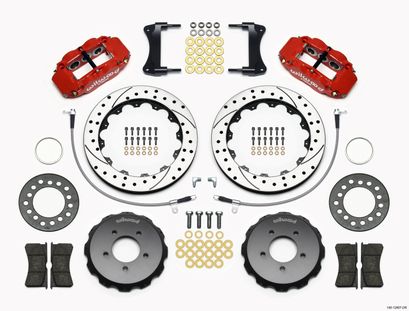 Mazda Miata Brake Kit - Front - Wilwood - Wilwood Narrow Superlite 6R, 12.88in Drill - Red - `06-`15 Mazda Miata Brake Kit - Front - Wilwood - Wilwood Narrow Superlite 6R, 12.88in Drill - Red - `06-`15
