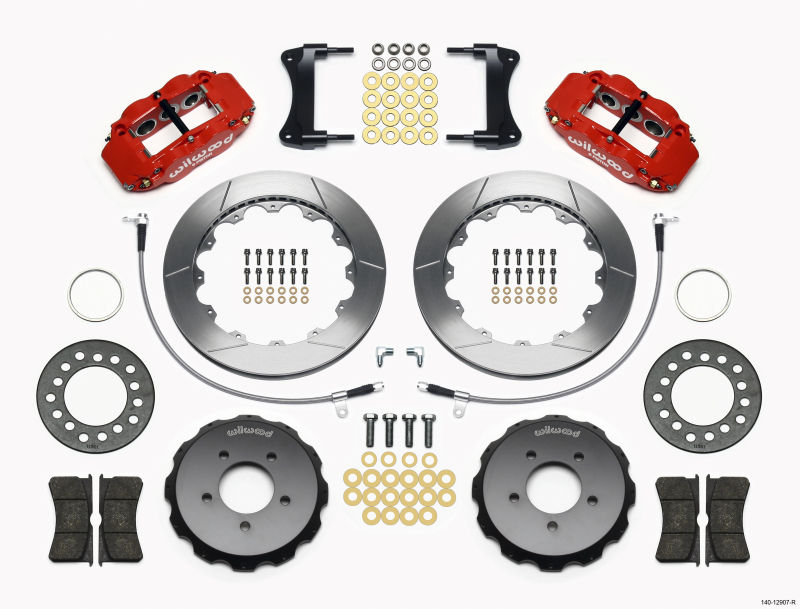 Mazda Miata Brake Kit - Front - Wilwood - Narrow Superlite 6R Front Hat Kit 12.88in - Red - `05-`15 Mazda Miata Brake Kit - Front - Wilwood - Narrow Superlite 6R Front Hat Kit 12.88in - Red - `05-`15