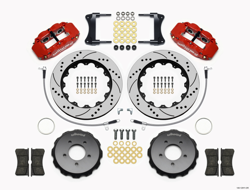Mazda Miata Brake Kit - Front - Wilwood - Narrow Superlite 6R + Vented 14.00in Drill - Red - `06-`15 Mazda Miata Brake Kit - Front - Wilwood - Narrow Superlite 6R + Vented 14.00in Drill - Red - `06-`15