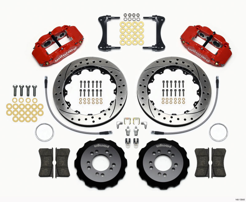 Hyundai Genesis Coupe Brake Kit - Front - Wilwood - Narrow Superlite 6R + 13.06in Drilled Rotors - Red - `10-`13 Hyundai Genesis Coupe Brake Kit - Front - Wilwood - Narrow Superlite 6R + 13.06in Drilled Rotors - Red - `10-`13