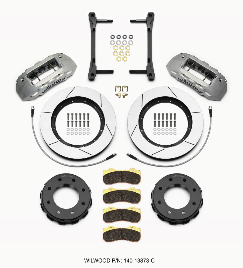 Chevrolet Silverado 2500 Brake Kit - Front - Wilwood - TX6R + GT-60 Rotors - Clear Ano - `11-`19 Chevrolet Silverado 2500 Brake Kit - Front - Wilwood - TX6R + GT-60 Rotors - Clear Ano - `11-`19
