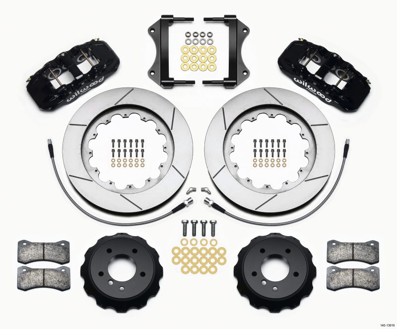 BMW 3 Series Brake Kit - Front - Wilwood - AERO6 Front Hat Kit, 15.00 x 1.25 in directional rotors, w/ lines - `07-`11 BMW 3 Series Brake Kit - Front - Wilwood - AERO6 Front Hat Kit, 15.00 x 1.25 in directional rotors, w/ lines - `07-`11