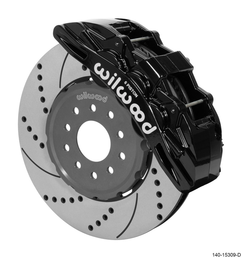 Chevrolet Corvette Brake Kit - Front - Wilwood - SX6R 14in SRP Slotted/Drilled - Black - `97-`13 Chevrolet Corvette Brake Kit - Front - Wilwood - SX6R 14in SRP Slotted/Drilled - Black - `97-`13