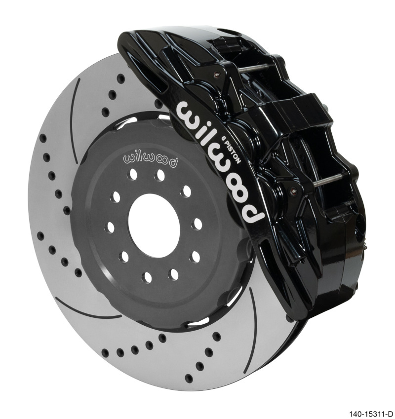 Chevrolet Corvette Brake Kit - Front - Wilwood - Slotted/Drilled Rotors - Black - `97-`13 Chevrolet Corvette Brake Kit - Front - Wilwood - Slotted/Drilled Rotors - Black - `97-`13