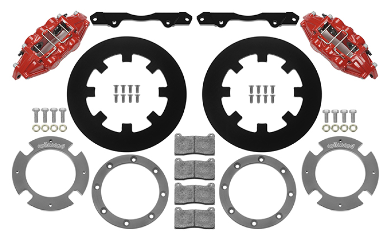 Can-Am X3RS Brake Kit - Rear - Wilwood - 6-Piston 11.25in Undrilled Rotors - Red - `17-`21 Can-Am X3RS Brake Kit - Rear - Wilwood - 6-Piston 11.25in Undrilled Rotors - Red - `17-`21
