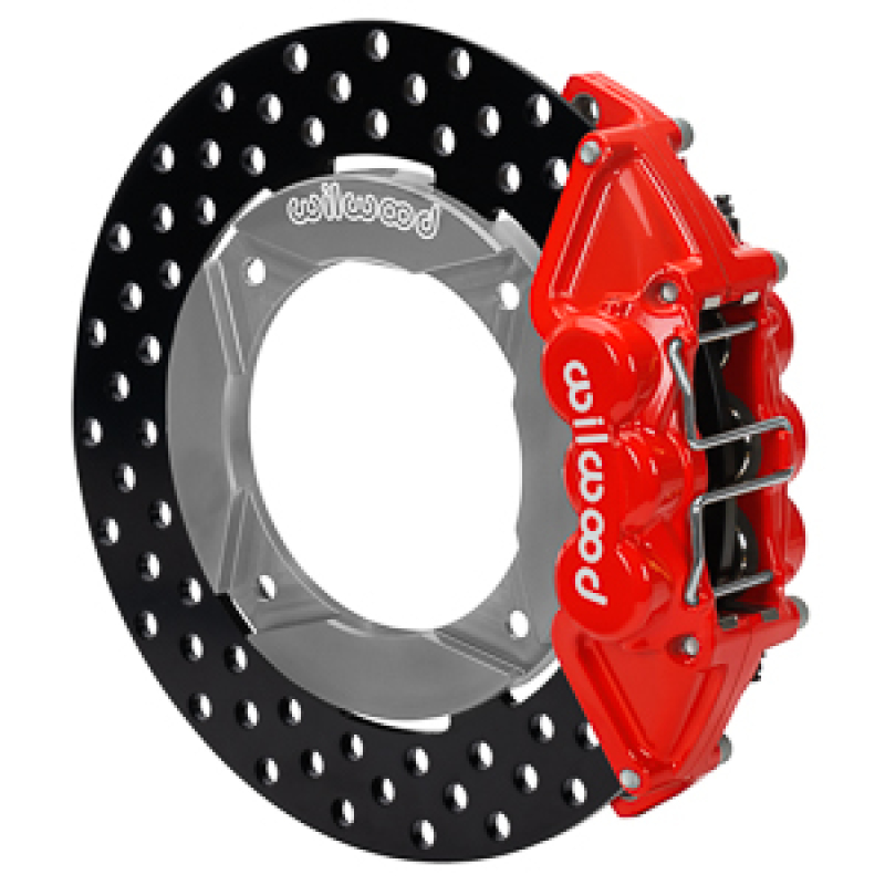 Polaris Turbo UTV6 Brake Kit - Rear - Wilwood - 11.25in Drilled - Red - 2019 Polaris Turbo UTV6 Brake Kit - Rear - Wilwood - 11.25in Drilled - Red - 2019