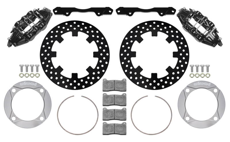 Polaris RZR XP 1000 Brake Kit - Front - Wilwood - 11.25in Drilled - Black - `14-`27