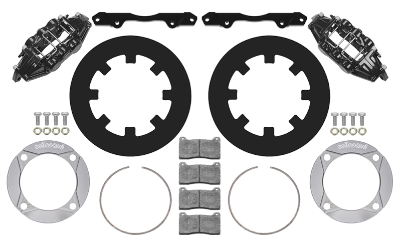 Polaris RZR XP 1000 Brake Kit - Front - Wilwood - Performance Drill - Black - `14-`27