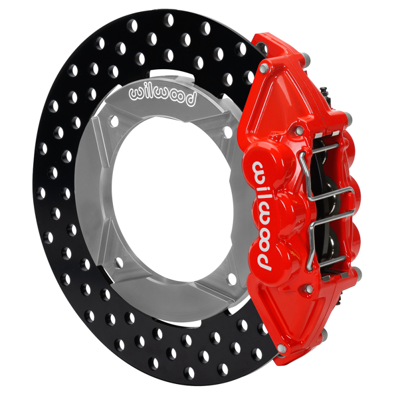 Polaris RZR XP 1000 Brake Kit - Rear - Wilwood - 11.25in Drilled - Red - `14-`27