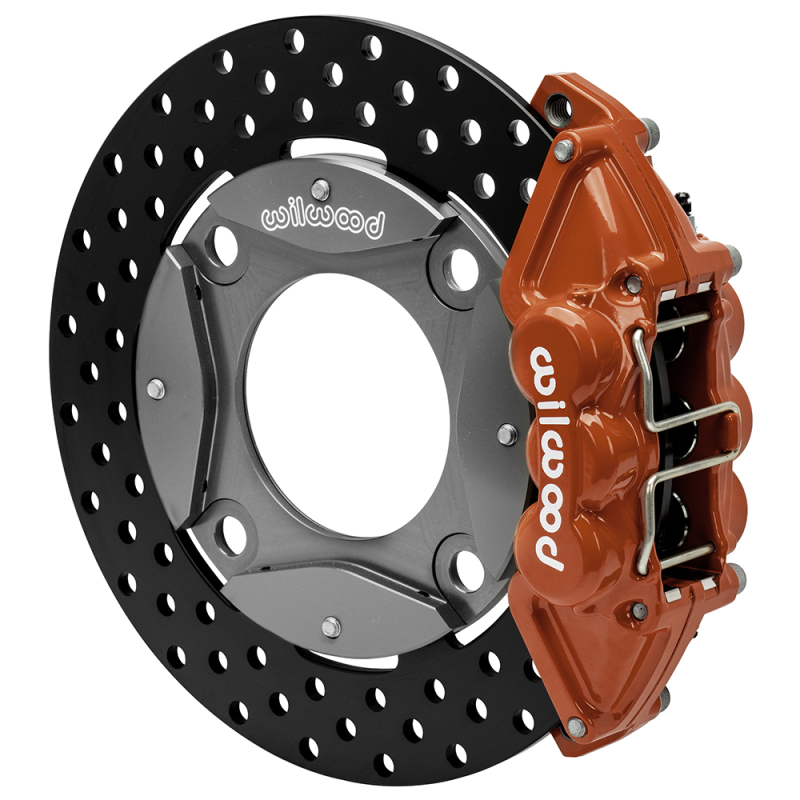 Polaris RZR XP Turbo Brake Kit - Rear - Wilwood - Performance Drill with 11.25 Rotor - Red - `16-`21