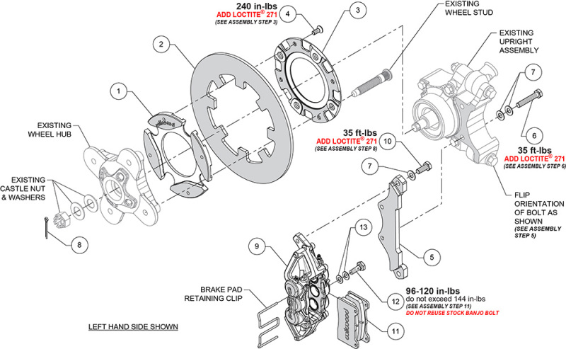 Polaris RZR XP Turbo Brake Kit - Rear - Wilwood - Performance Drill - `16-`21