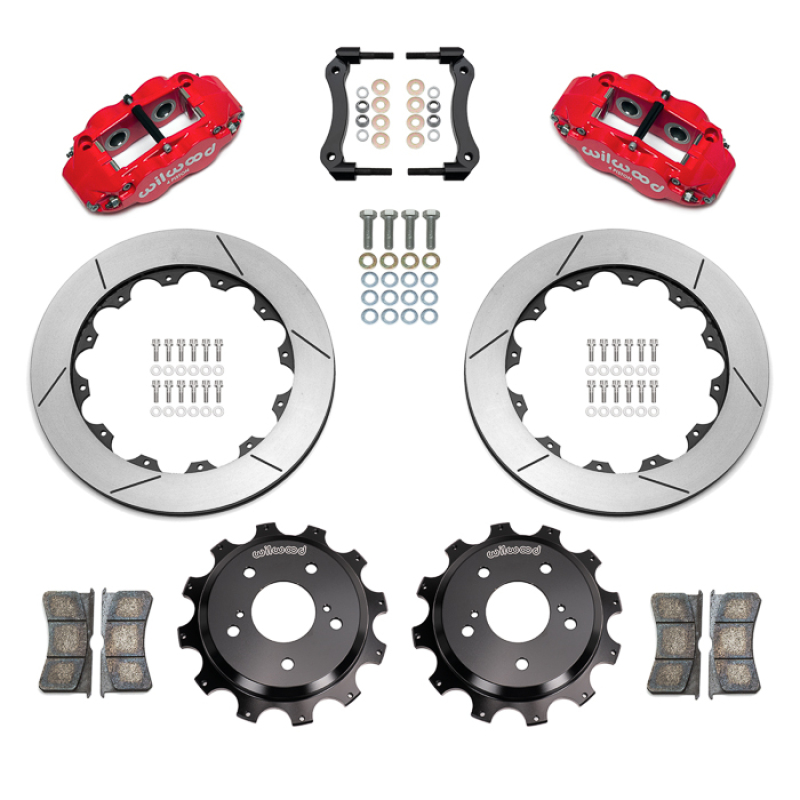 Nissan Skyline Brake Kit - Rear - Wilwood - Superlite 4R + 13.50in Diameter Slotted Rotor - Red - `89-`02
