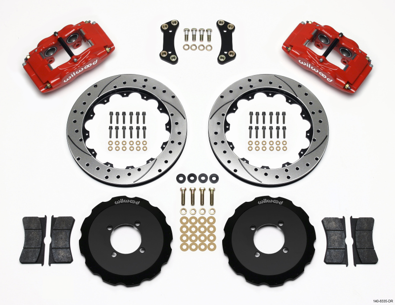 Scion xB Brake Kit - Front - Wilwood - Forged Superlite Caliper + 13.00in Drilled Rotors - Red - `03-`05 Scion xB Brake Kit - Front - Wilwood - Forged Superlite Caliper + 13.00in Drilled Rotors - Red - `03-`05