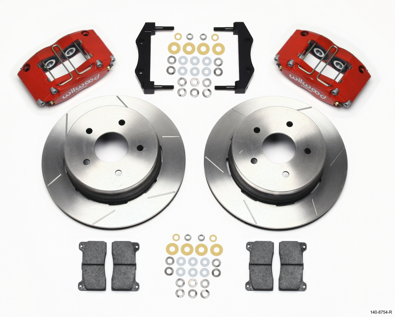 Pontiac GTO Brake Kit - Rear - Wilwood - Dynapro Radial Rear Kit 12.19in Drilled - Red - `04-`06 Pontiac GTO Brake Kit - Rear - Wilwood - Dynapro Radial Rear Kit 12.19in Drilled - Red - `04-`06