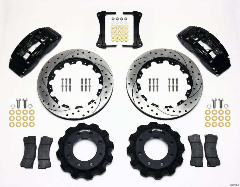 GMC Sierra 1500 Brake Kit - Front - Wilwood - TC6R, 16.00in Drilled Rotors + BP-10 Pads - `99-`14