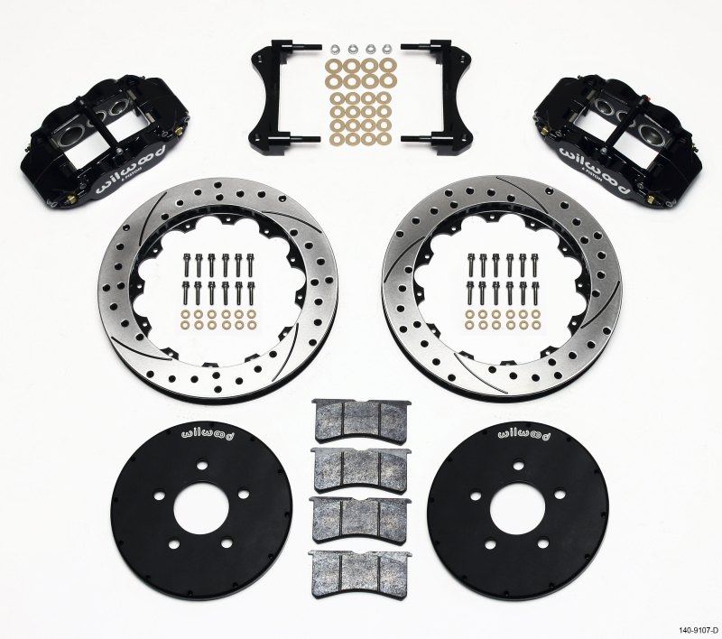 Ford Mustang Brake Kit - Front - Wilwood - Superlite 6R + Drilled 12.88in - `94-`04