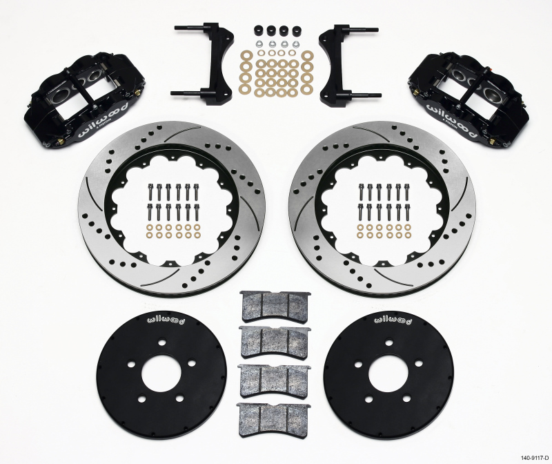 Ford Mustang Brake Kit - Front - Wilwood - Superlite 6R + Drilled Rotors - `94-`04 Ford Mustang Brake Kit - Front - Wilwood - Superlite 6R + Drilled Rotors - `94-`04