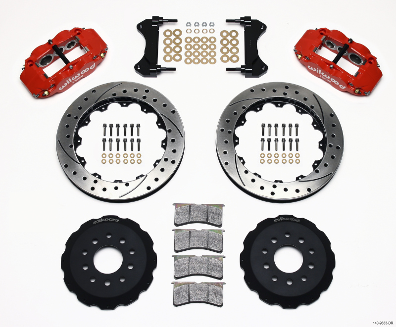 Pontiac Firebird Brake Kit - Front - Wilwood - Superlite 6R + 13.06in Drilled Rotors - Red - `98-`02 Pontiac Firebird Brake Kit - Front - Wilwood - Superlite 6R + 13.06in Drilled Rotors - Red - `98-`02