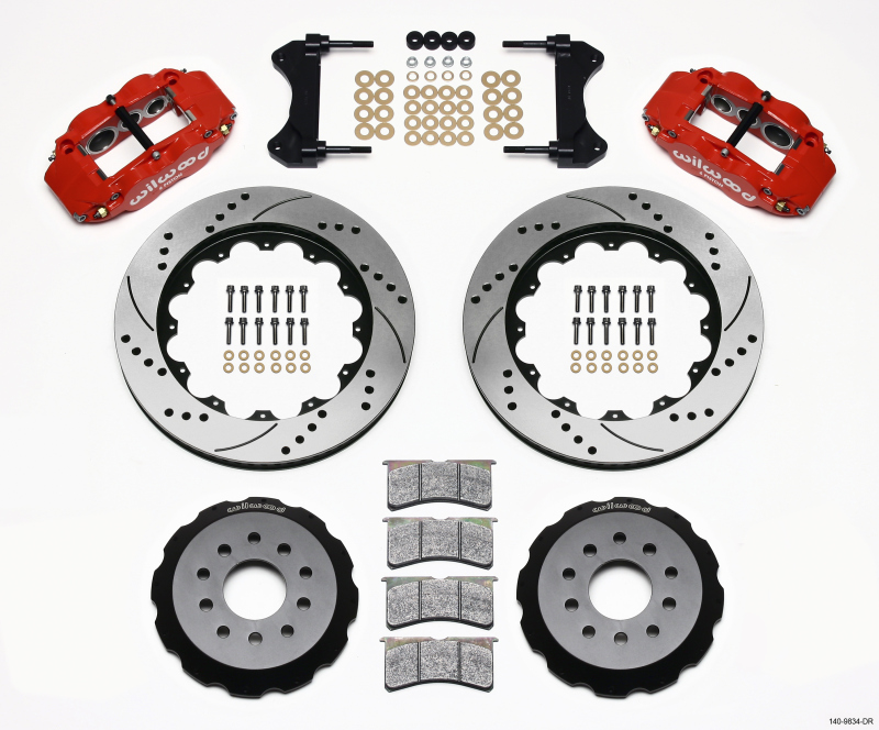 Pontiac Firebird Brake Kit - Front - Wilwood - Superlite 6R + 14.00in Drilled Rotor - Red - `98-`02 Pontiac Firebird Brake Kit - Front - Wilwood - Superlite 6R + 14.00in Drilled Rotor - Red - `98-`02