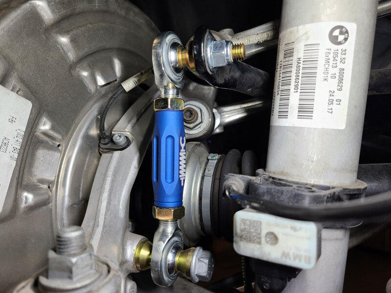 BMW M3 Sway Bar End Links - Rear - aFe - Adjustable - Blue - `15-`20