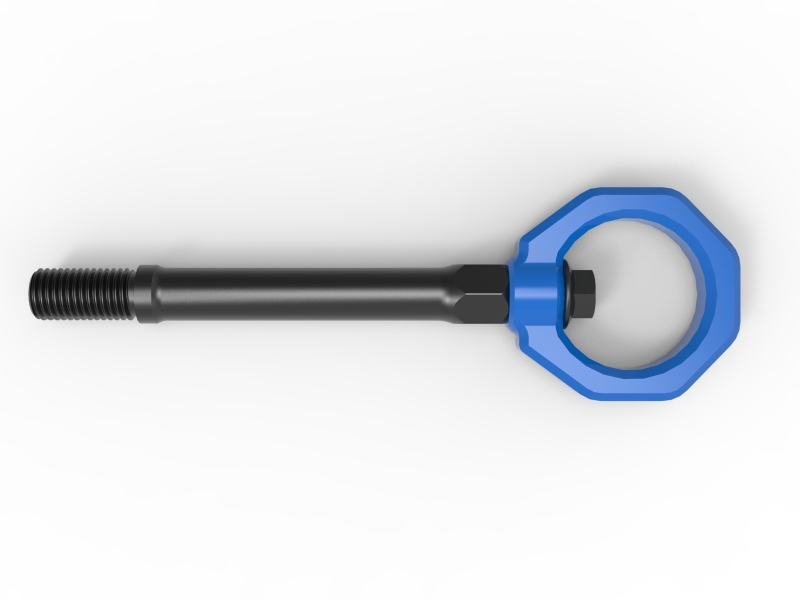 Chevrolet Corvette Tow Hook - Front - aFe - aFe CONTROL - Blue - `20-`25