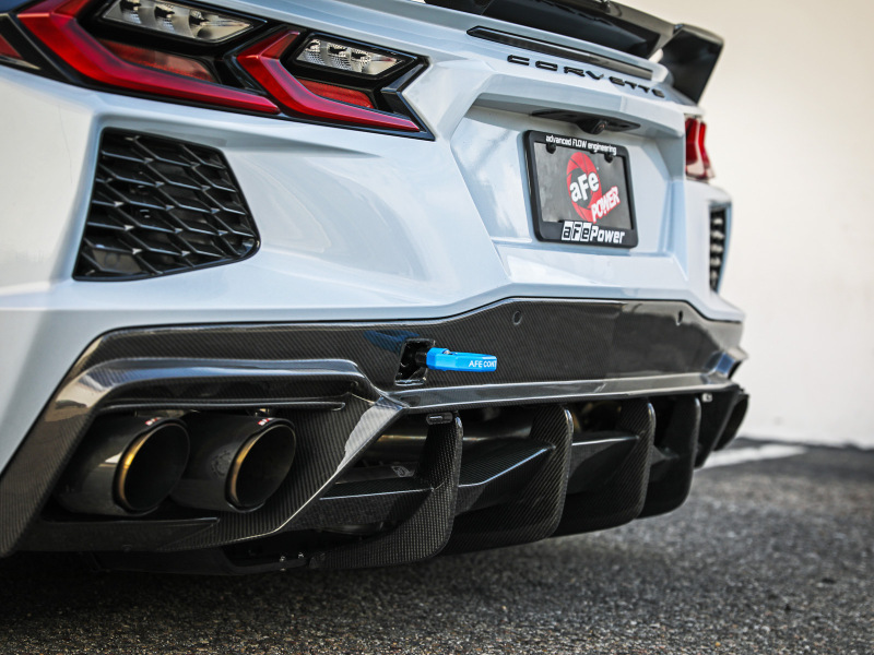 Chevrolet Corvette C8 Tow Hook - Rear - aFe - CONTROL - Blue - `20-`25