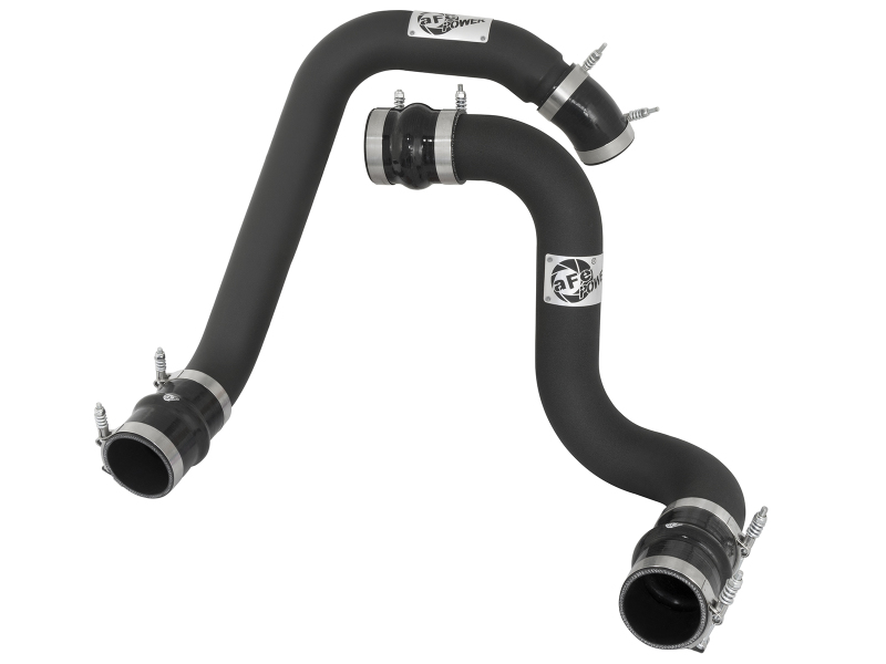 Ford Truck Intercooler Tubes - Hot and Cold Side - aFe - BladeRunner 3 IN Aluminum - Black - `03-`07
