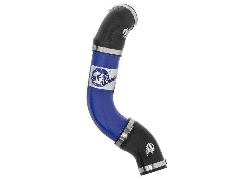 Ford Mustang Intercooler Tubes - Cold Side - aFe - BladeRunner 3 IN Aluminum - Blue - `15-`23