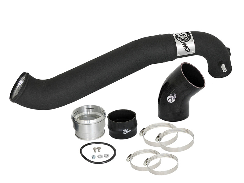 Ford F-150 Intercooler Tube - Cold Side - aFe - BladeRunner 3.5in to 3in - Black - `17-`19