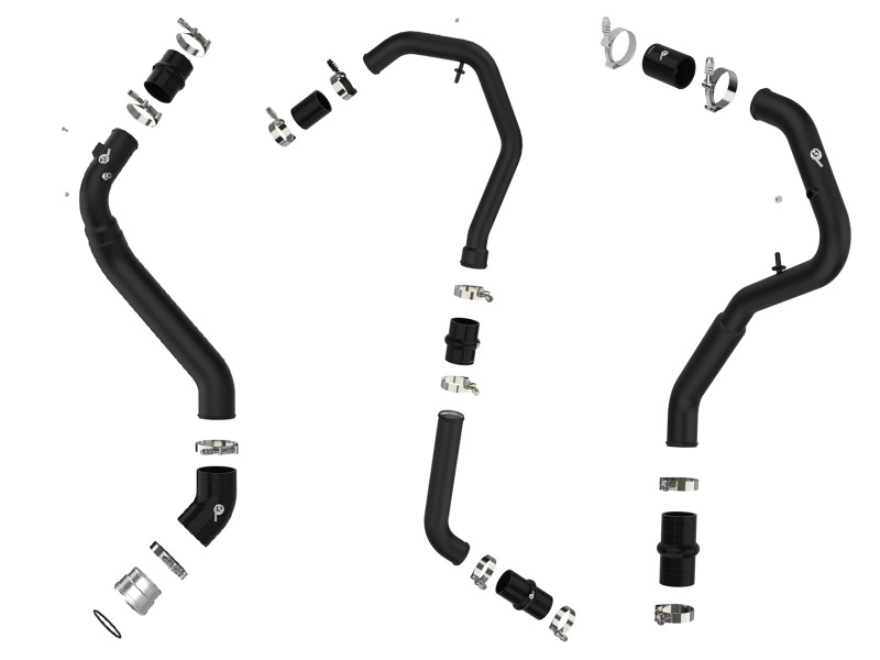 Ford F-150 Intercooler Tubes - Hot/Cold - aFe - BladeRunner - Black - `21-`24