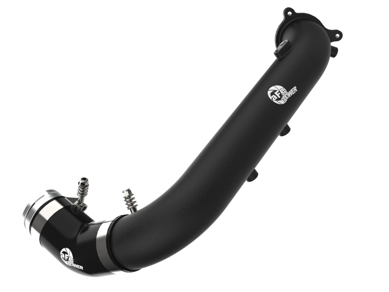 Toyota GR Supra Intercooler Charge Pipe - aFe - BladeRunner 2-3/4 IN Aluminum - Black - `21-`24