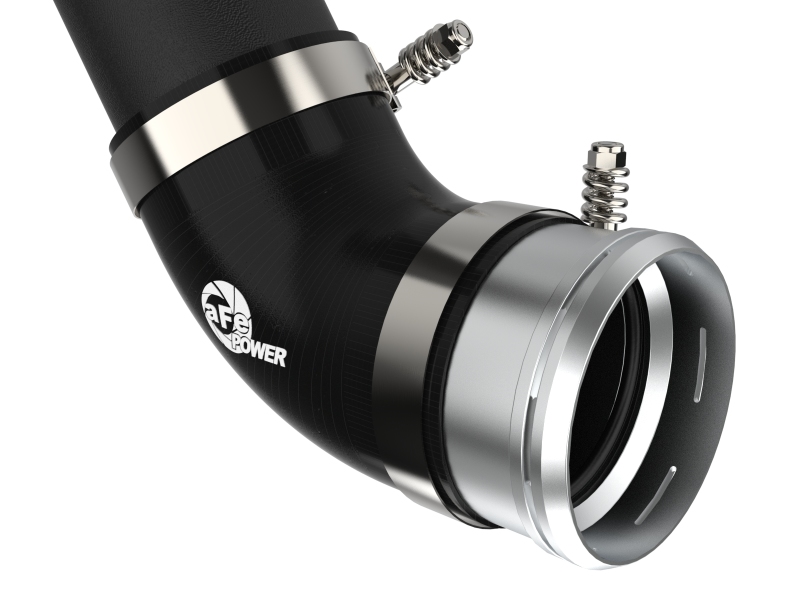 Ford F-150 Intercooler Charge Pipe Kit - aFe - 3 IN Aluminum Hot and Cold - Black - `21-`25