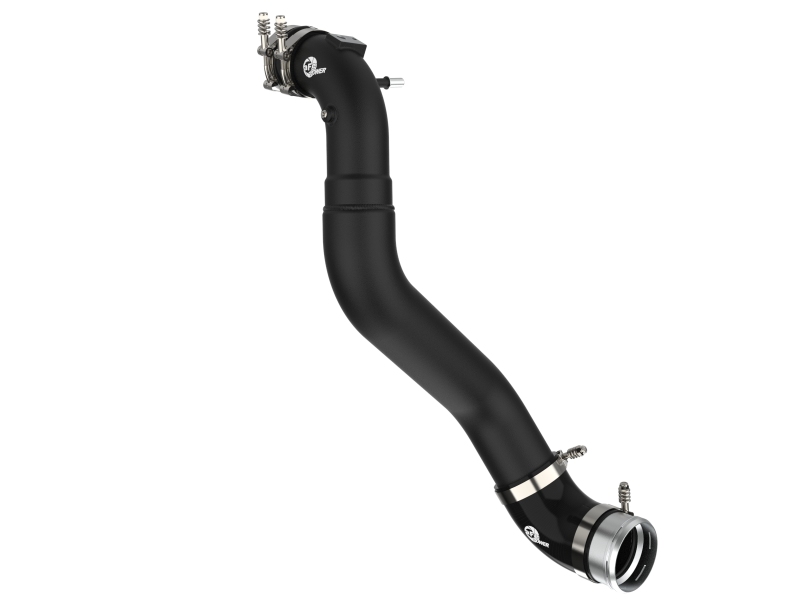Ford F-150 Intercooler Charge Pipe Kit - aFe - 3 IN Aluminum Hot and Cold - Black - `21-`25