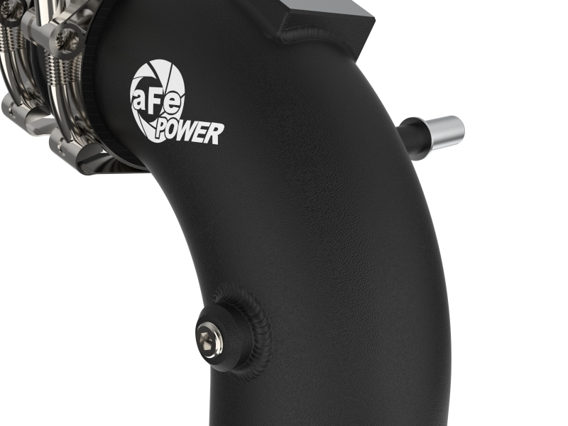 Ford F-150 Intercooler Charge Pipe Kit - aFe - 3 IN Aluminum Hot and Cold - Black - `21-`25