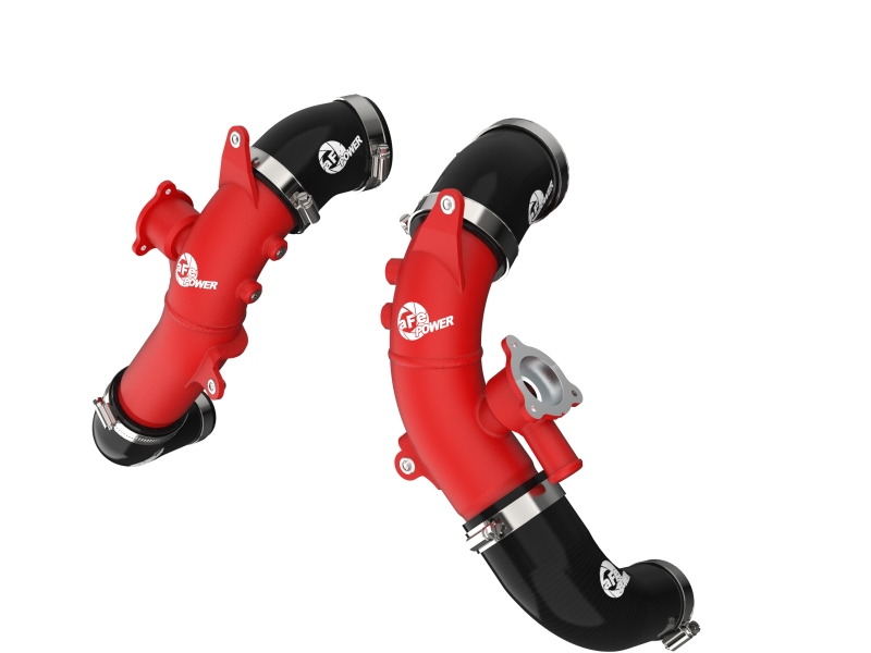 Toyota Land Cruiser Hot Charge Pipe - aFe - BladeRunner 2.5in Aluminum - Red - `22-`25