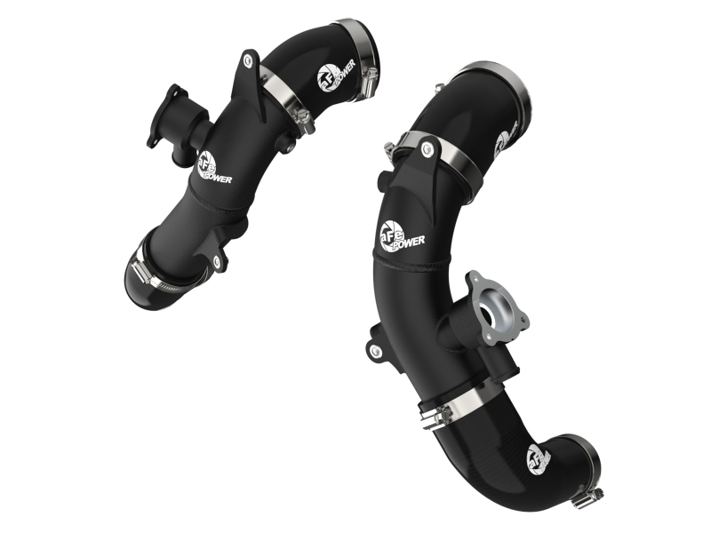 Toyota Tundra Intercooler Pipe - aFe - BladeRunner 2.5in Aluminum Hot Charge - Black - `22-`25 Toyota Tundra Intercooler Pipe - aFe - BladeRunner 2.5in Aluminum Hot Charge - Black - `22-`25