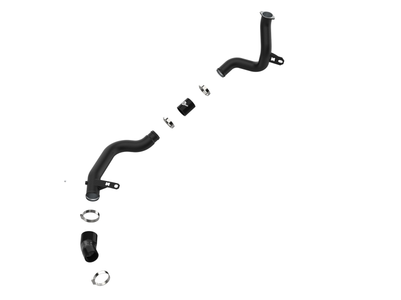 Hyundai Veloster N Intercooler Pipe - aFe - BladeRunner 2.25in to 2.50in Aluminum Hot Charge Pipe - Black - `19-`22