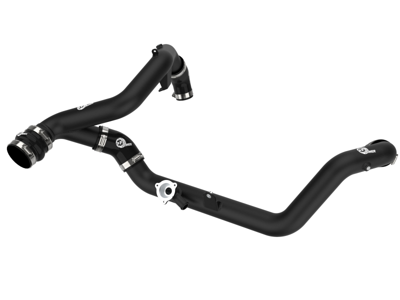 Ford Explorer ST Intercooler Charge Pipe - aFe - Bladerunner 2-1/4 IN Aluminum Hot Charge Pipe - Black - `20-`21