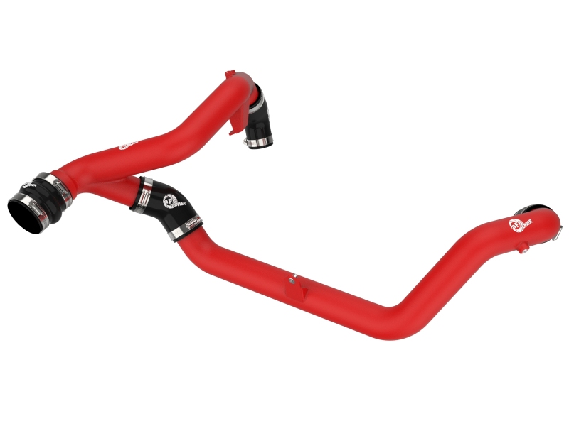 Ford Explorer ST Intercooler Charge Pipe - aFe - BladeRunner 2-1/4 IN Aluminum Hot Charge Pipe - Red - `22-`25
