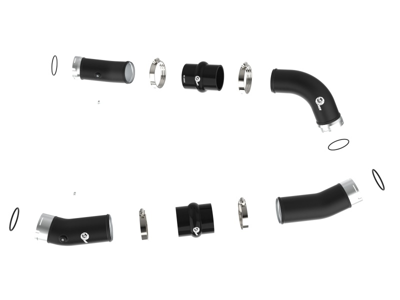 Toyota Tacoma Charge Pipe Kit - aFe - BladeRunner 2.5in & 3in Aluminum Hot & Cold - Black - `24-`25
