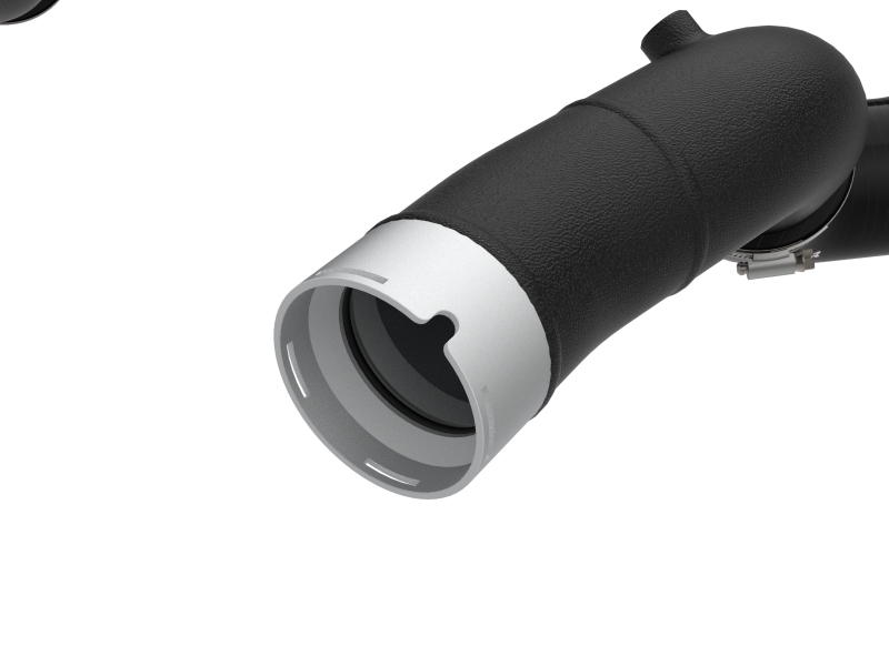 GMC Canyon Intercooler Charge Pipe - aFe - BladeRunner Hot Charge Pipe - Wrinkle Black - `23-`25