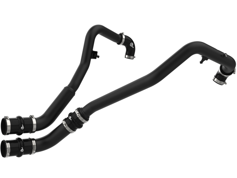 Ford F-150 Intercooler Charge Pipes - aFe - BladeRunner 2in to 2-1/2in Aluminum - Black - `24-`26
