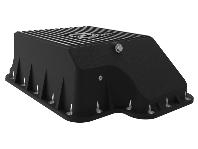 Ford Diesel Trucks Transmission Pan - aFe - Pro Series - Black - `03-`10